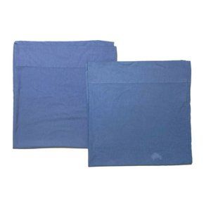 Vintage 1970s Pillowcases Solid Blue King Bedding